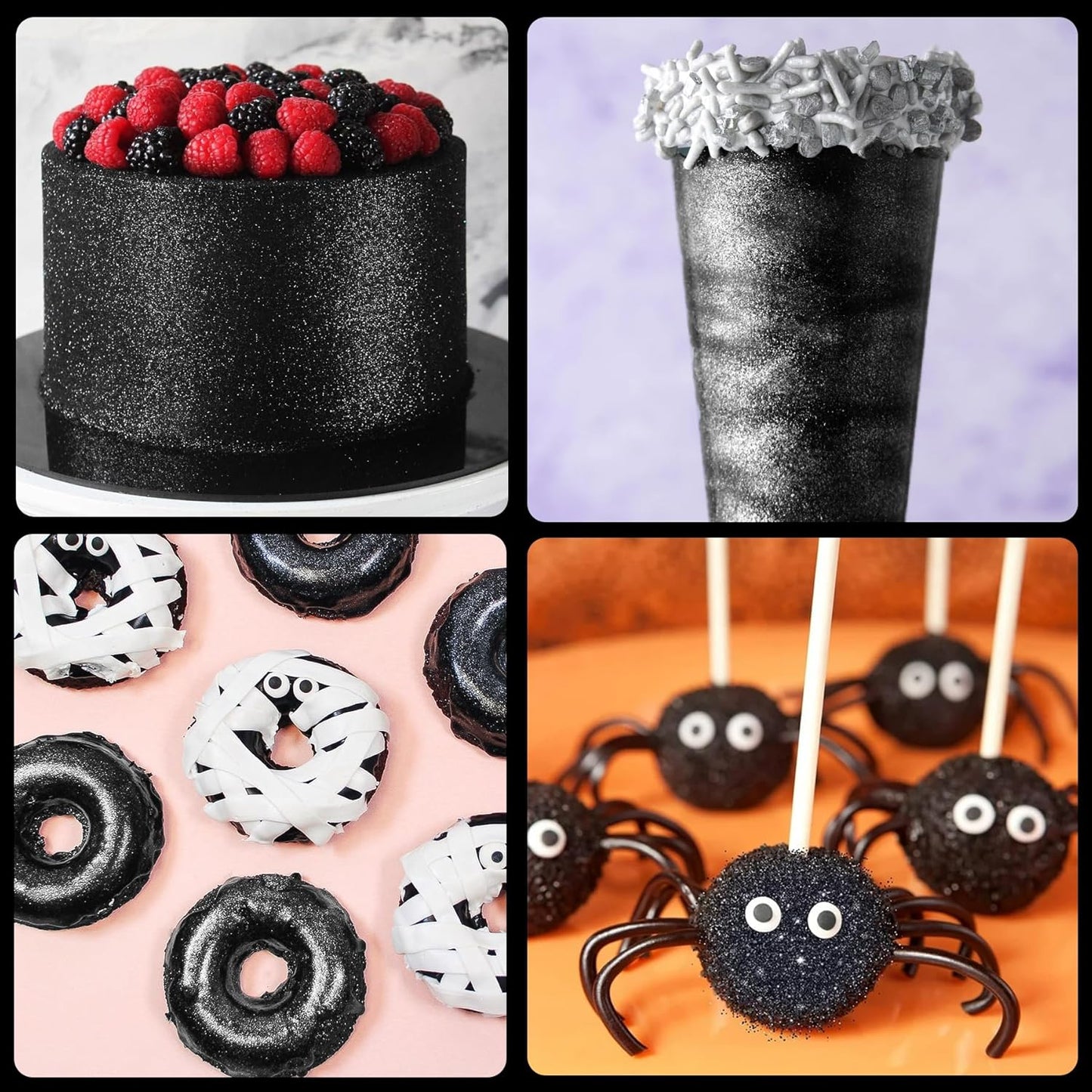 Edible Glitter - 30g / 1oz Luster Dust Edible Glimmer Powder for Sparkling Drinks, Foods, Wine, Cake - Food Grade Shimmer Dust Powder for Baking, Beverage, Cookies Decoration