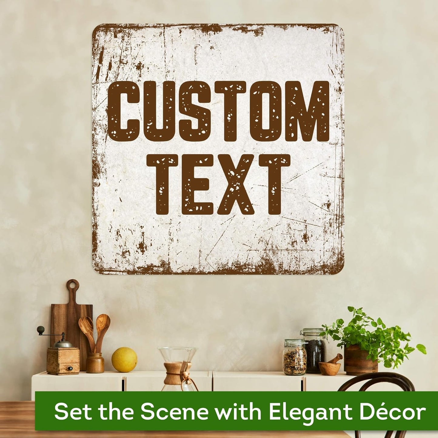 Custom Sign, Custom Street Sign, 11 Font Colors, 13 Font Styles, 4 Hole Options, 22 Sizes, 30x30 Inches, Rust Free DiBound, Fade Resistant, Made in USA by My Sign Center (Rustic)