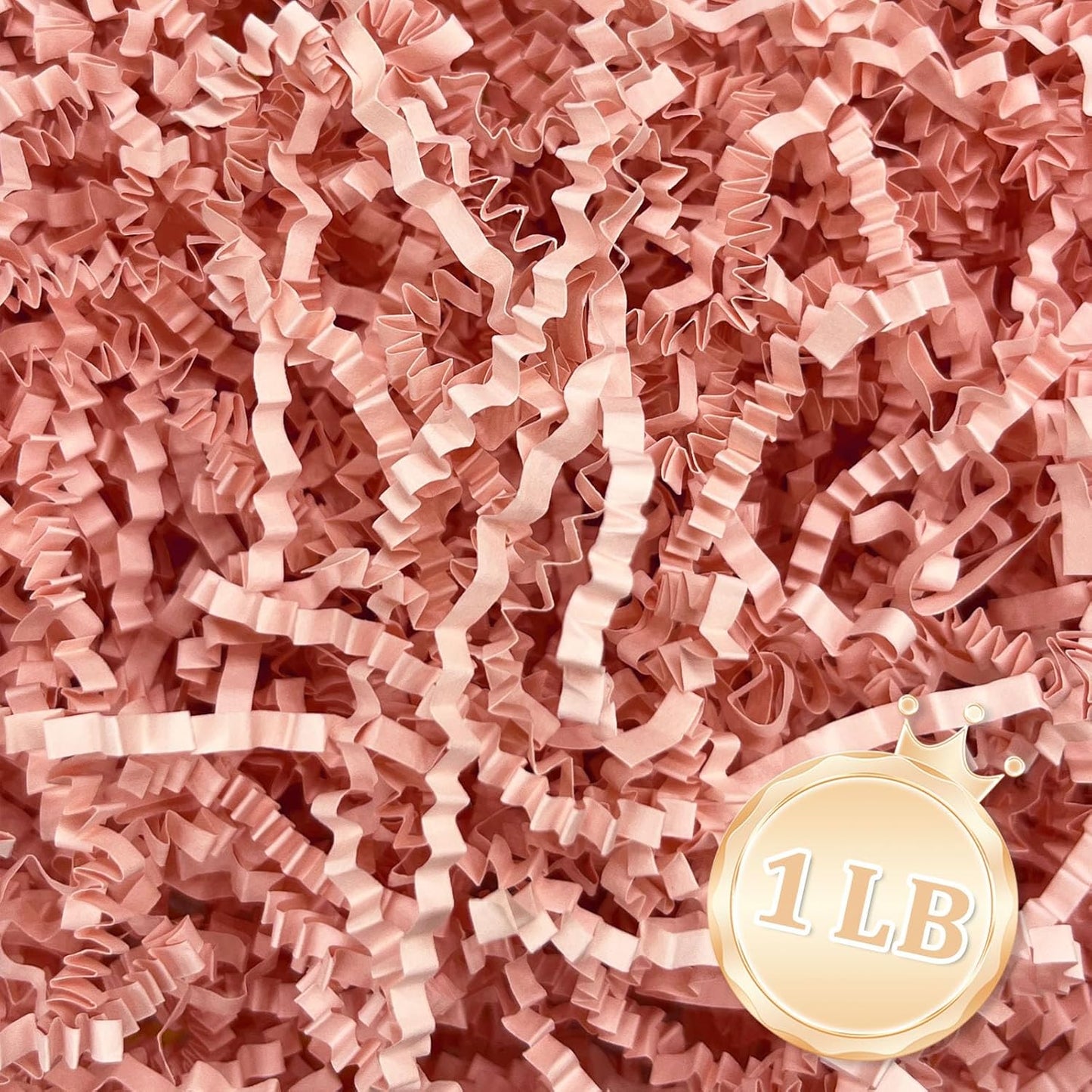 1 LB Pink Crinkle Cut Paper Shred Filler Great for Gift Wrapping, Pink Basket Fillers, Birthday, Halloween Thanksgiving Christmas Valentine's St. Patrick's Day, Easter Party Decor Filling Supplies
