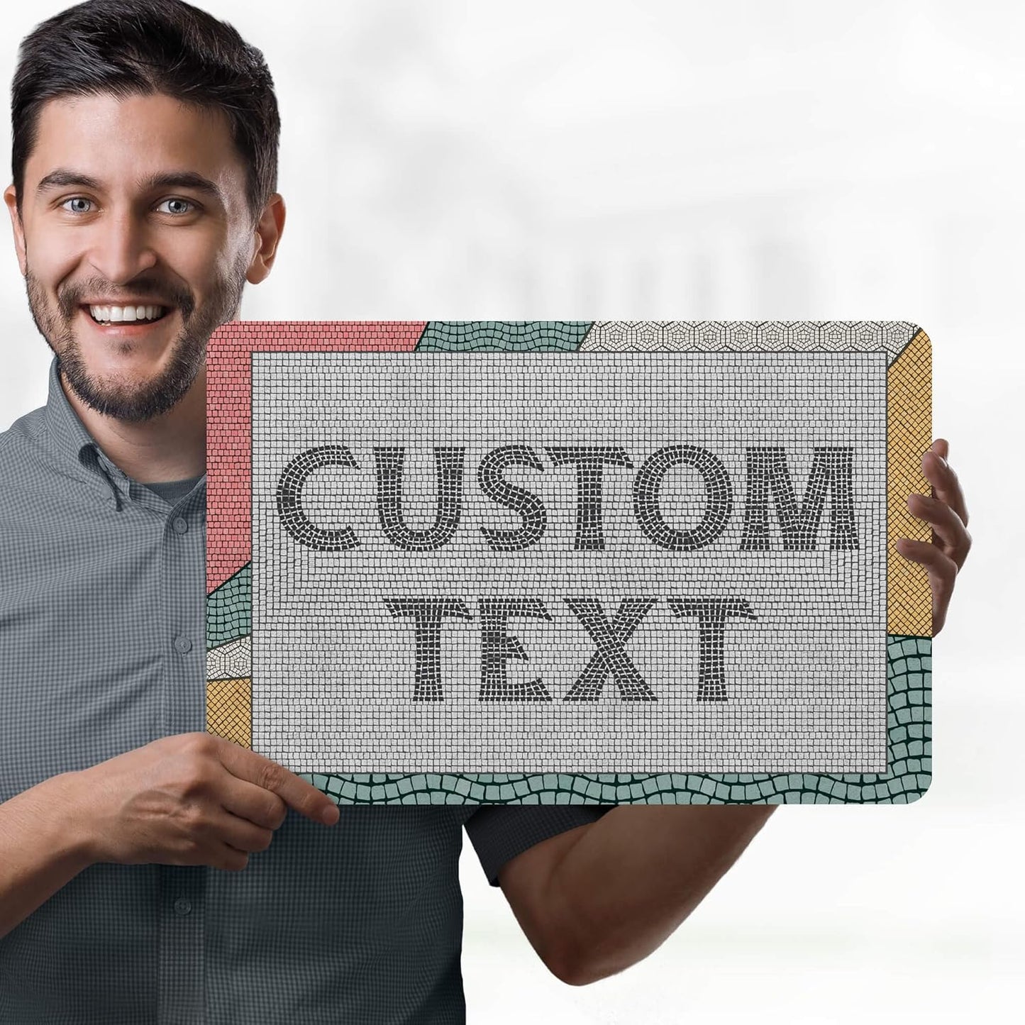 Custom Sign, Custom Street Sign, 11 Font Colors, 13 Font Styles, 4 Hole Options, 22 Sizes, 12x18 Inches, Rust Free DiBound, Fade Resistant, Made in USA by My Sign Center (Fauxsaic 2)