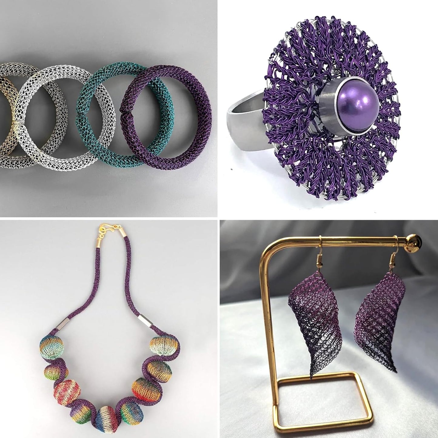 328FT Jewelry Wire 26 Gauge Tarnish-Resistant Copper Beading Wires Roll Bulk for DIY Crafts Jewelry Making, Purple Wire