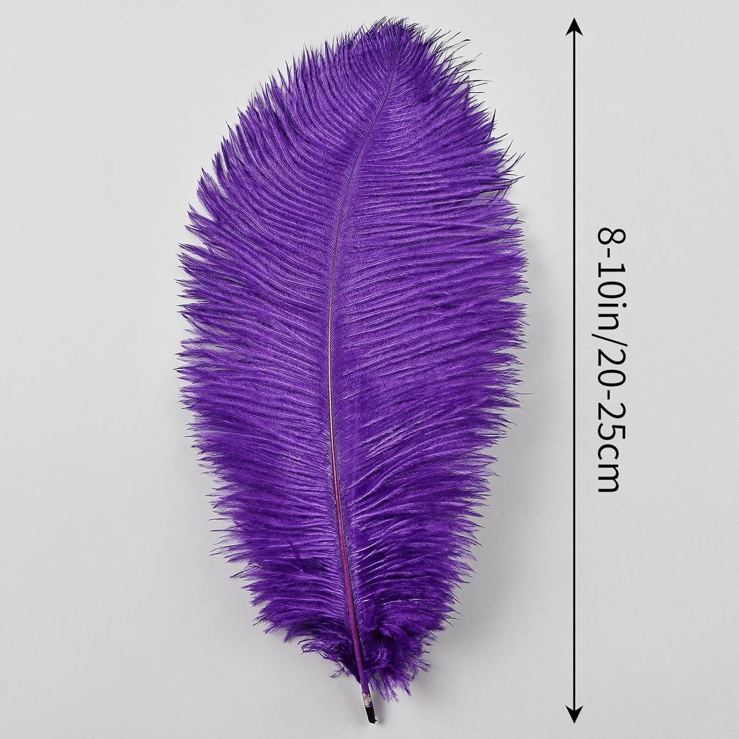 THARAHT Purple Ostrich Feathers 12pcs Natural Bulk 8-10Inch 20cm-25cm for Crafts Wedding Party Centerpieces Halloween and Home Decoration Feather