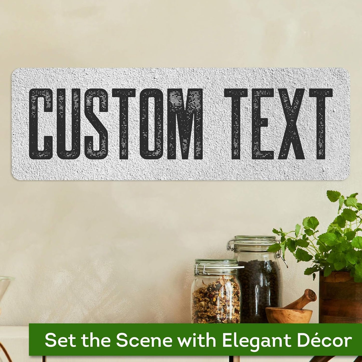 Custom Sign, Custom Street Sign, 11 Font Colors, 13 Font Styles, 4 Hole Options, 22 Sizes, 6x18 Inches, Rust Free DiBound, Fade Resistant, Made in USA by My Sign Center (Concrete)