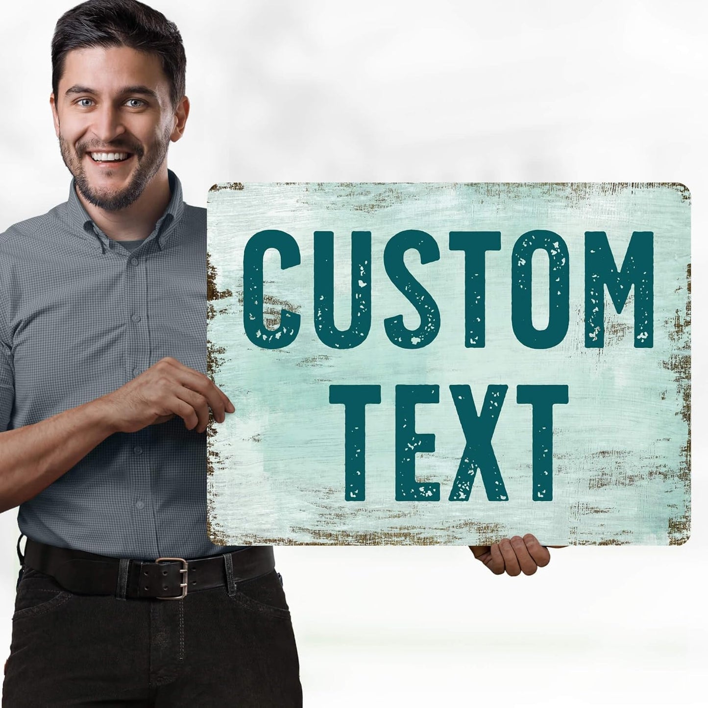 Custom Sign, Custom Street Sign, 11 Font Colors, 13 Font Styles, 4 Hole Options, 22 Sizes, 18x24 Inches, Rust Free DiBound, Fade Resistant, Made in USA by My Sign Center (Shabby Chic)