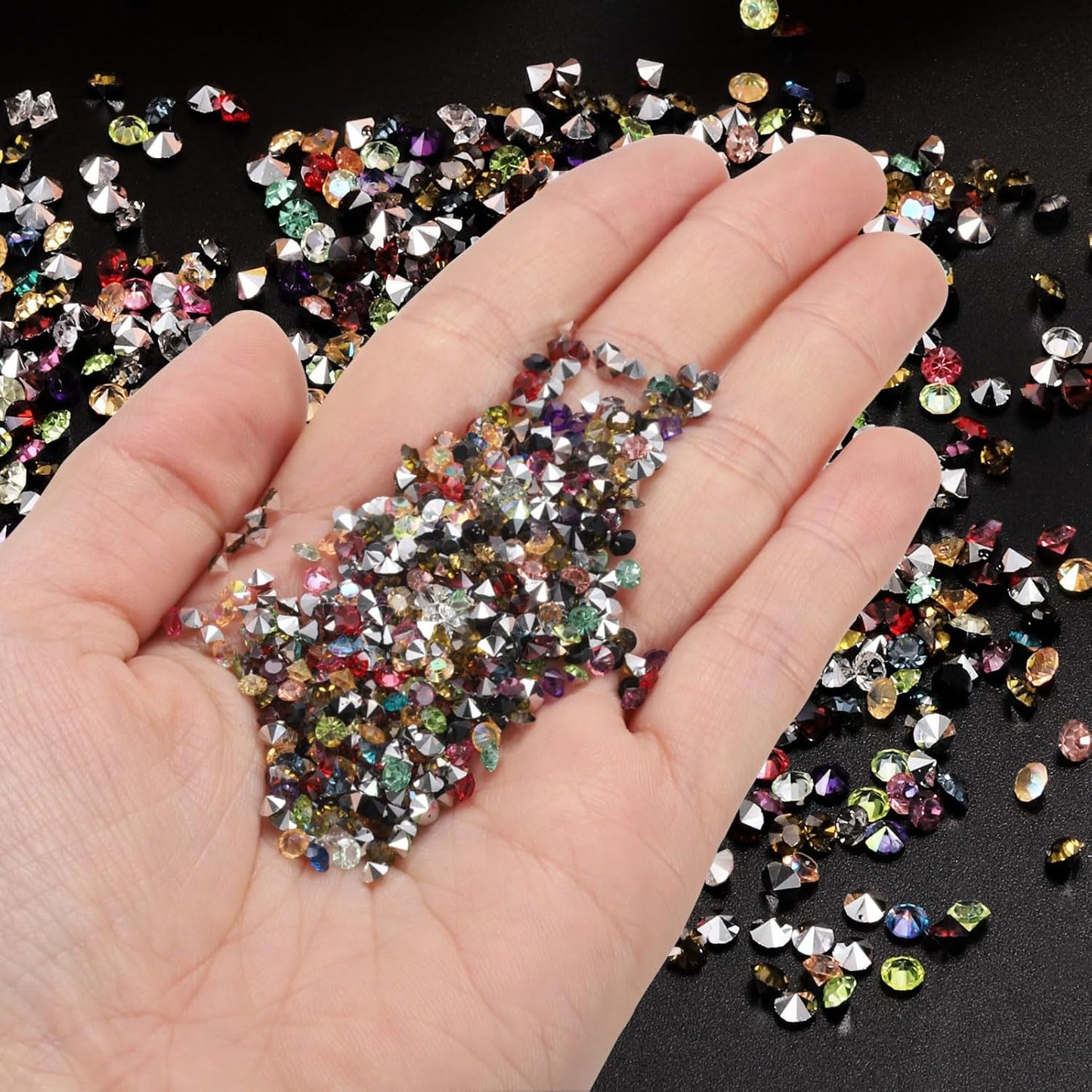 PATIKIL 14000Pcs Wedding Table Scatter Confetti Crystals 3mm Acrylic Diamonds Vase Fillers Gems for Table Centerpiece Decorations Bridal Shower Party, Burgundy AB