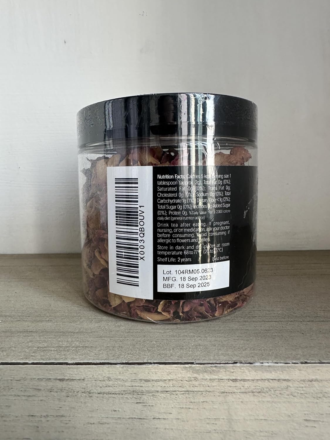 Infini Vita Dried Rose Petals 14g (0.5oz) - Edible Red Rose Tea - Dried Flowers for Cake Decorating, Drinks, Candle, and Soap Making (0.5oz)