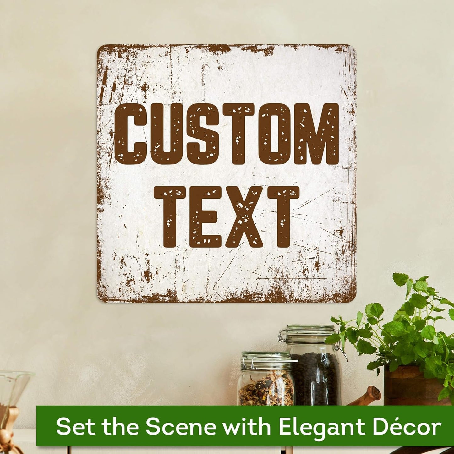 Custom Sign, Custom Street Sign, 11 Font Colors, 13 Font Styles, 4 Hole Options, 22 Sizes, 12x12 Inches, Rust Free DiBound, Fade Resistant, Made in USA by My Sign Center (Rustic)