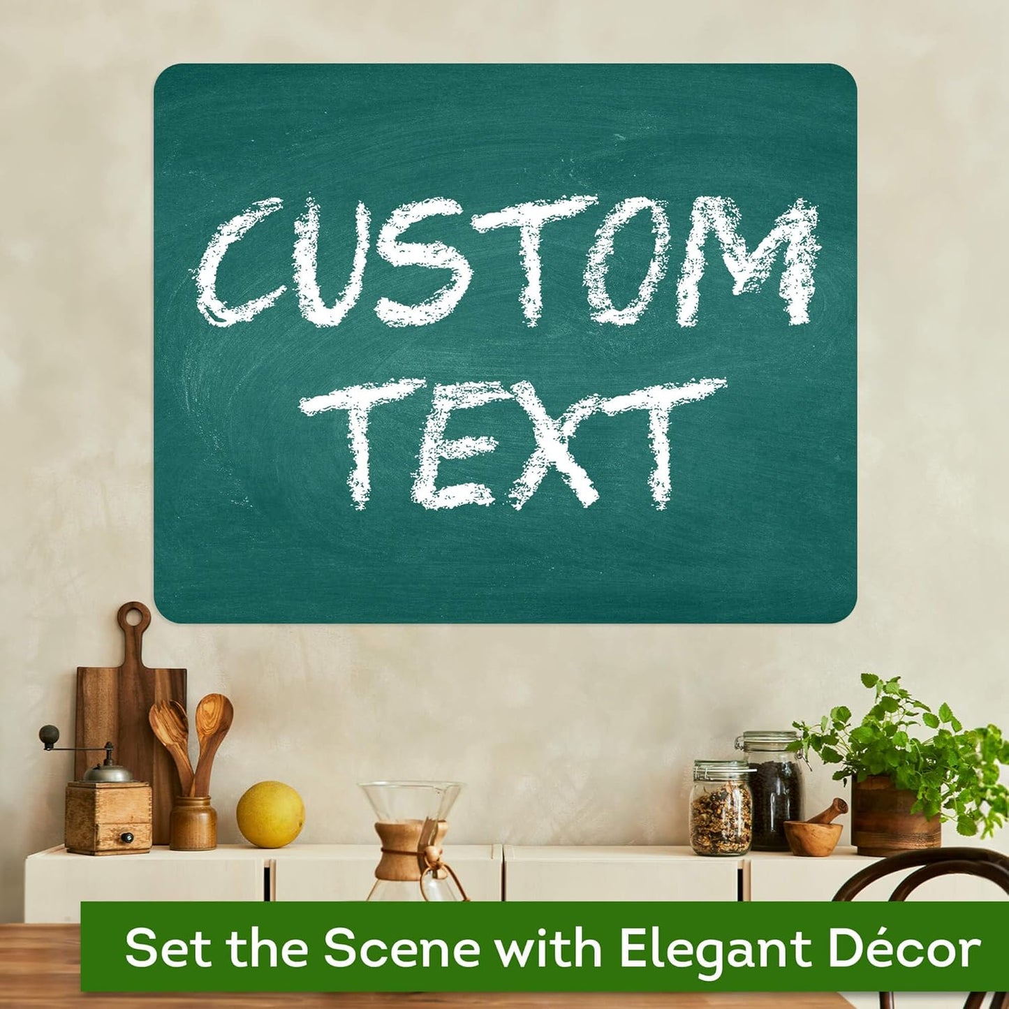 Custom Sign, Custom Street Sign, 11 Font Colors, 13 Font Styles, 4 Hole Options, 22 Sizes, 24x30 Inches, Rust Free DiBound, Fade Resistant, Made in USA by My Sign Center (Chalkboard Green)