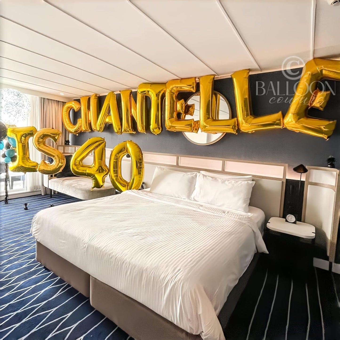 Custom Letters Balloon Gold, Large Helium Alphabet Name Balloon T Decor, 40 Inch Self Inflating Mylar Letter Foil Word Customize Balloons for Girls Women Birthday Anniversary Party Decoration Supplies