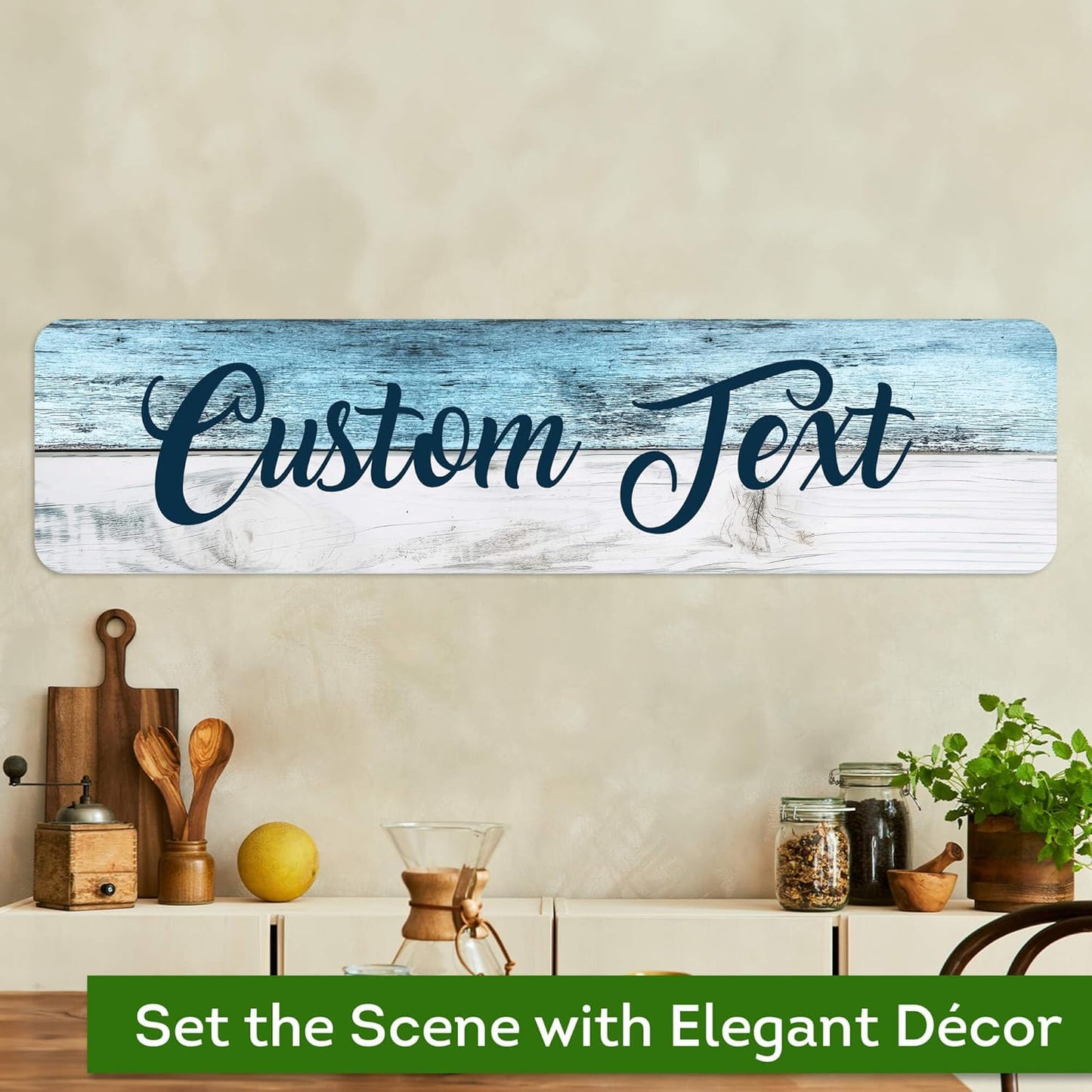 Custom Sign, Custom Street Sign, 11 Font Colors, 13 Font Styles, 4 Hole Options, 22 Sizes, 8x32 Inches, Rust Free DiBound, Fade Resistant, Made in USA by My Sign Center (Coastal)