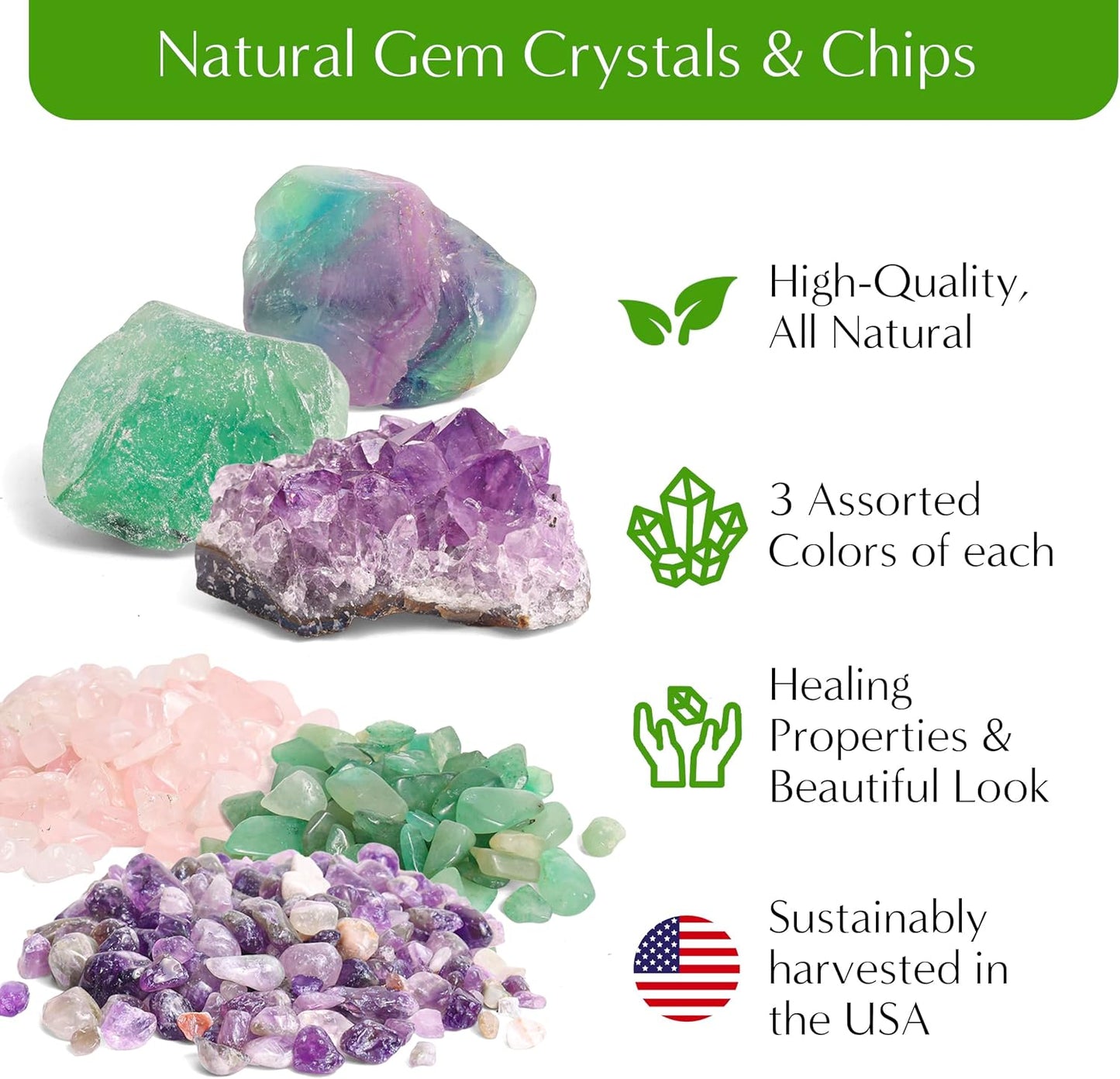 – DIY Large Terrarium Starter Kit with Soil, Moss, Pebbles, Healing Crystal, Tools & Supplies – Terrarium Kit for Adults & Kids, Handcrafted in USA