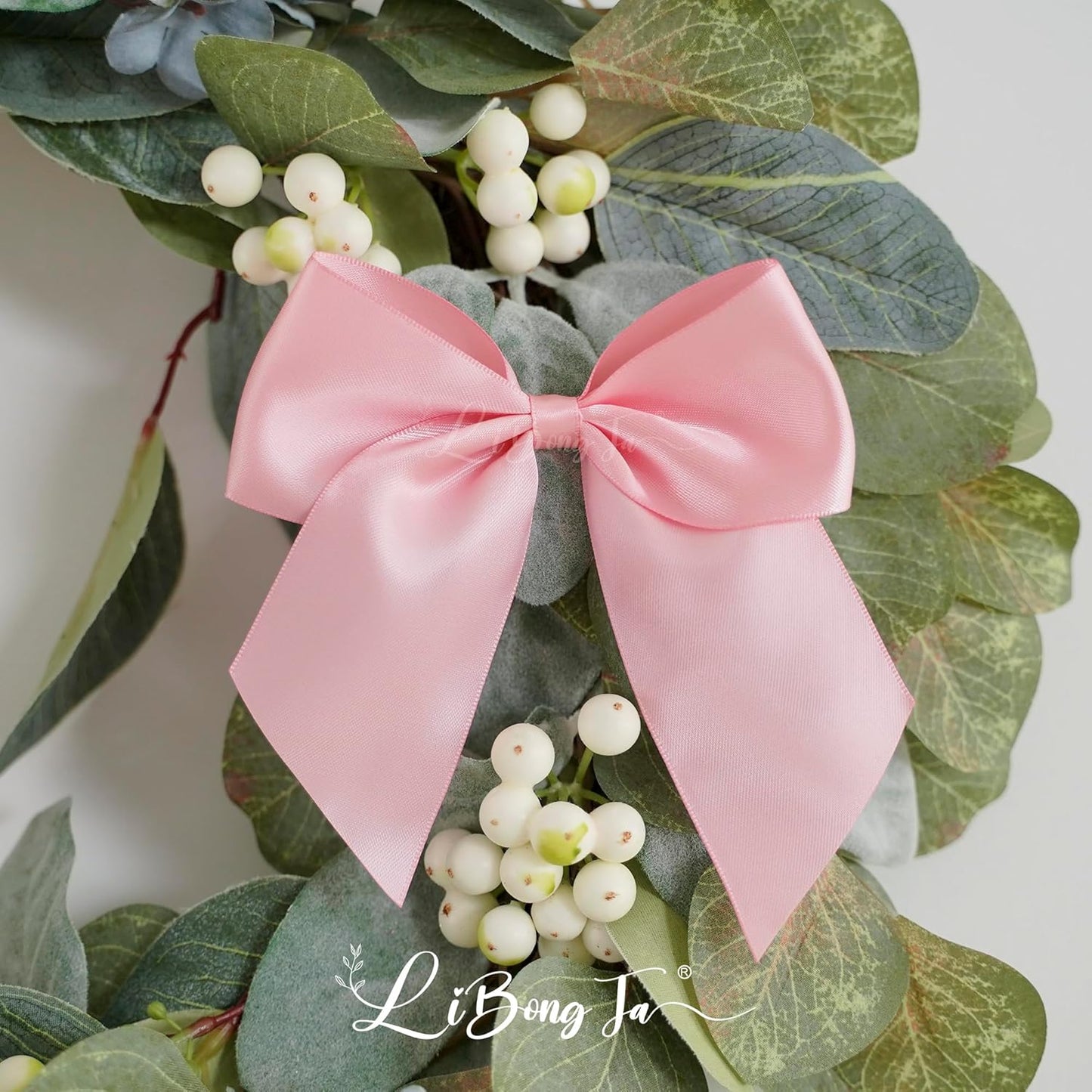 5'' Pink Bow Party Decorations Satin Bows, Twist Tie Bows for Treat Bags, Cake Pops, Pre-Tied Bow Premade Ribbon Bows for Crafts, Holiday Bows for Gift Wrapping, Wedding Decor-24 Counts