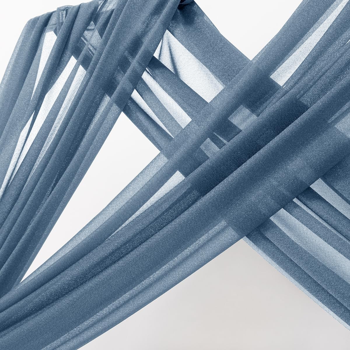 MLMC Dusty Blue Wedding Arch Draping Fabric 1 Panel 29" x 20 FT Extra Long Gauze Drapes Sheer Backdrop Curtains 6.6 Yards Outdoor Drapery Panels for Wedding Bridal Shower Party Ceiling Decoration