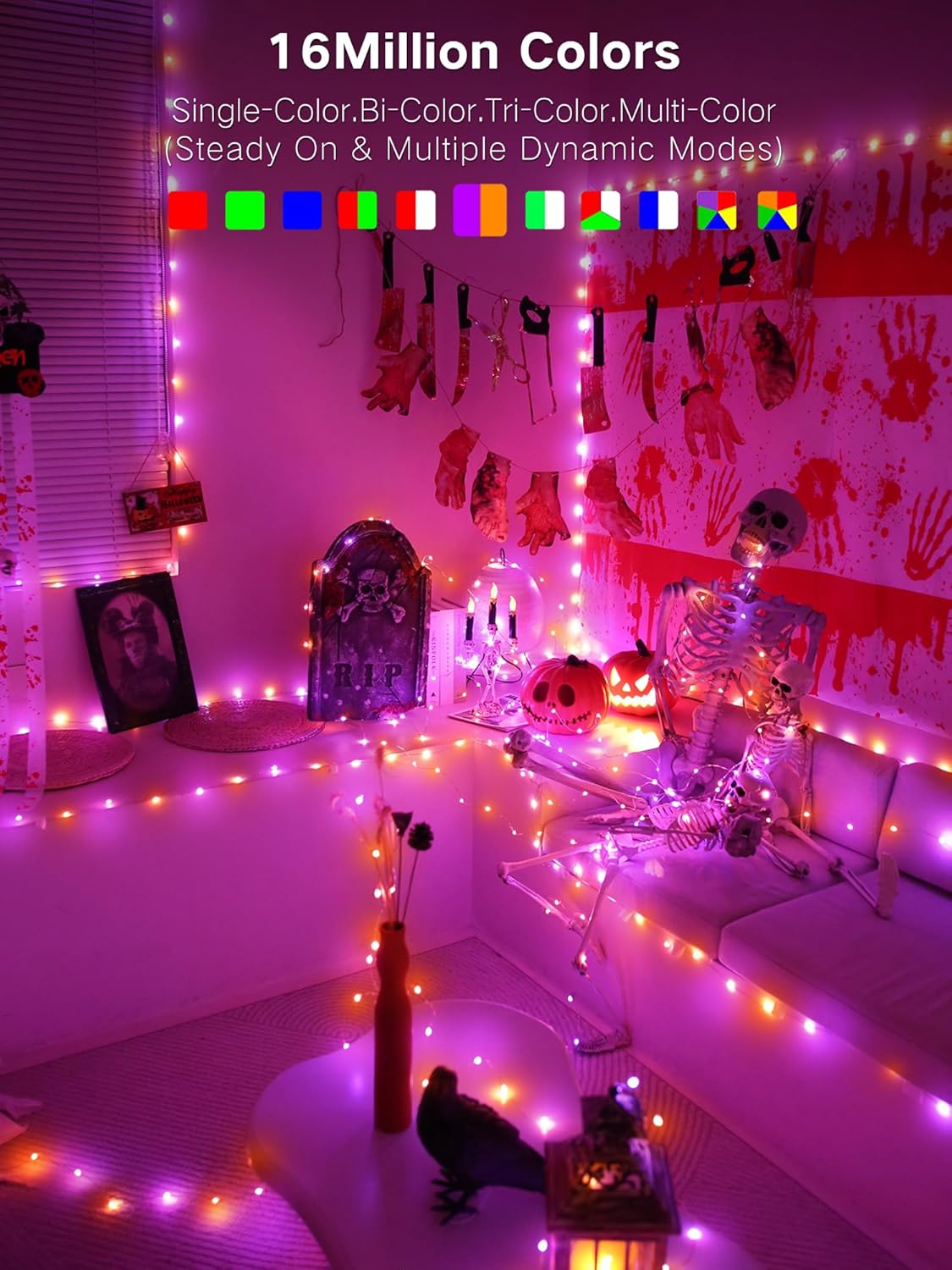 BrizLabs Smart Fairy Lights, 33ft 100 LED Color Changing Fairy Lights Work with Alexa/Google Home, WiFi Rainbow Christmas Light Dimmable RGB Twinkle Starry Light for Christmas Tree Home Party Decor