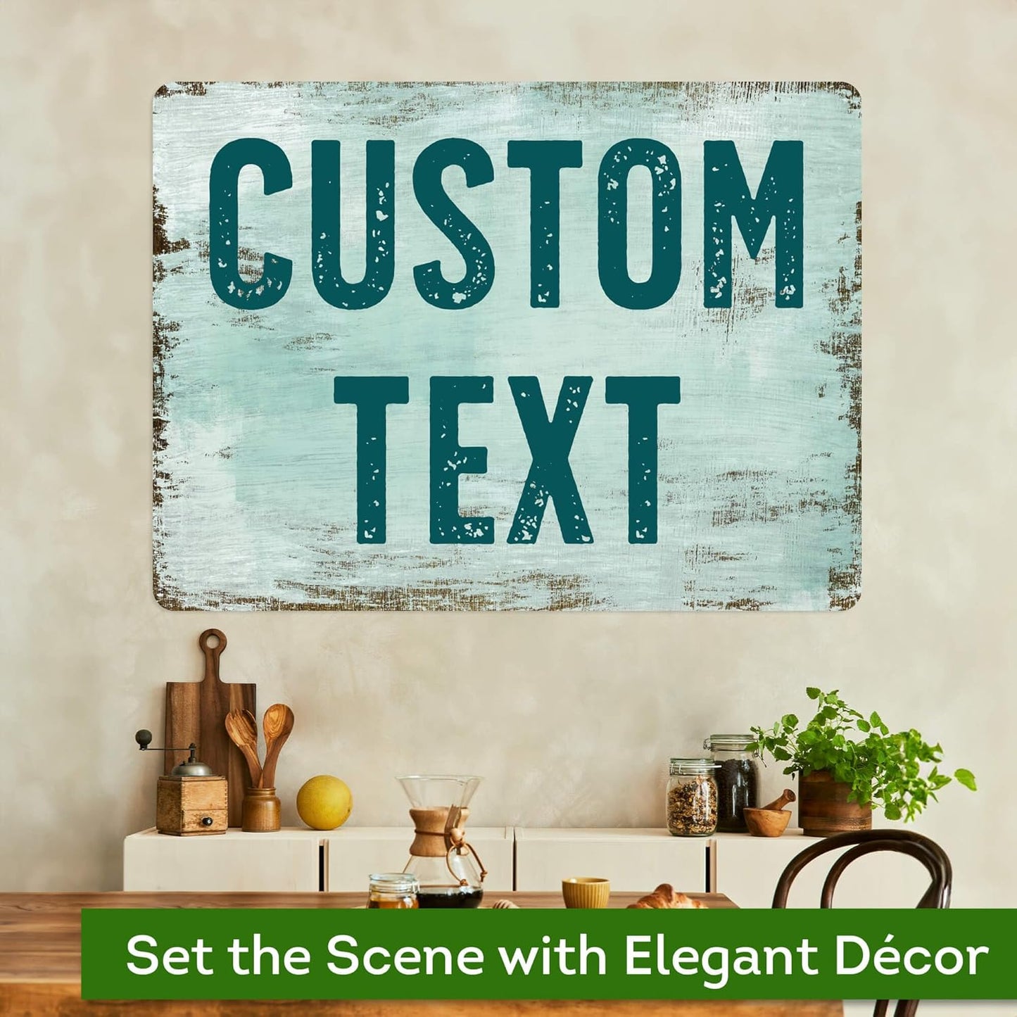 Custom Sign, Custom Street Sign, 11 Font Colors, 13 Font Styles, 4 Hole Options, 22 Sizes, 36x48 Inches, Rust Free DiBound, Fade Resistant, Made in USA by My Sign Center (Shabby Chic)