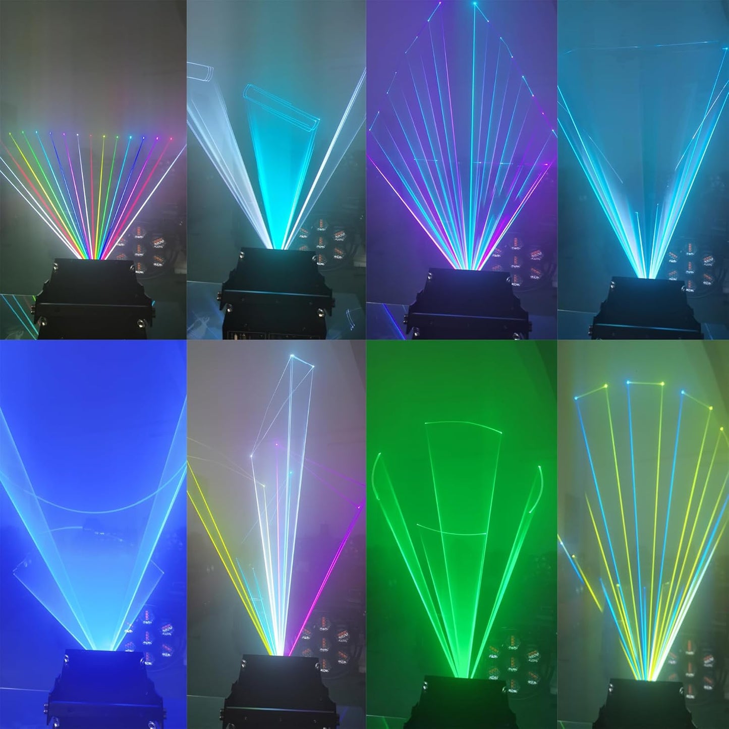 JUNMAN 10W RGB Full Color Animation Stage Light DJ Disco Beam Stage Lights for Party Wedding Event Lighting Show