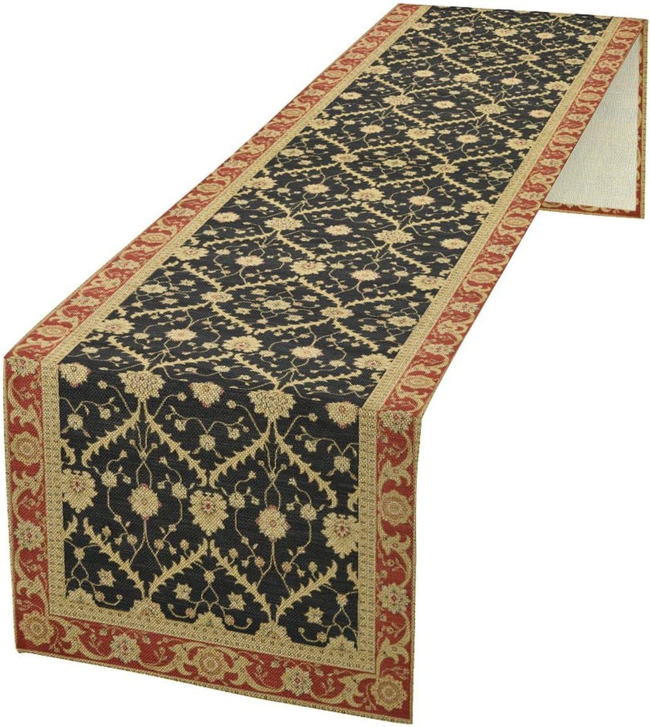 Vintage Morris Floral Table Runner, Boho Rustic Farmhouse Flower Pattern for Home Kitchen Table Decor Dining Coffee Room Party Decor 13x108in