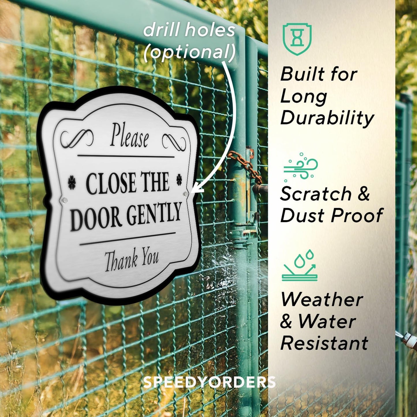 Custom Decorative Outdoor, Personalized Aluminum Signs - 10x7 In, Made in USA, Waterproof, Metallic Silver Driveway Signs