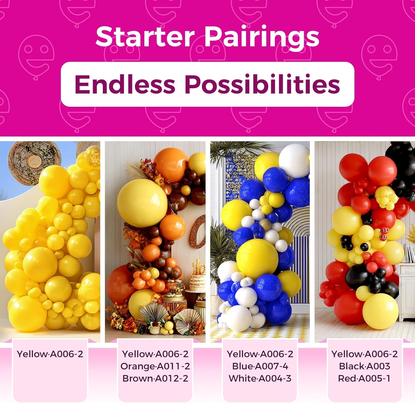 Bezente Yellow Balloons Latex Party Balloons - 150 Pack 5 inch Matte Small Yellow Helium Balloons for Birthday Wedding Bridal Shower Summer Party Decorations