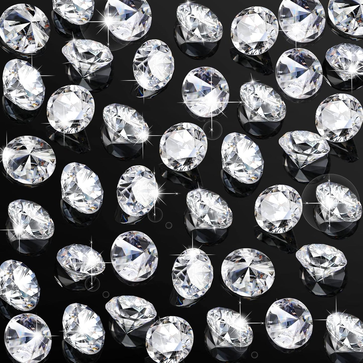 400 Pcs 0.8 Inch 20mm Clear Fake Diamonds Wedding Table Diamond Decor Scattering Crystal Diamonds for Decoration Vase Filler Jewelry for Wedding Anniversary Engagement Bridal Shower Party Decors
