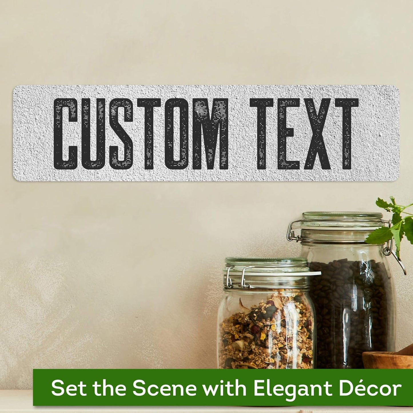 Custom Sign, Custom Street Sign, 11 Font Colors, 13 Font Styles, 4 Hole Options, 22 Sizes, 3x12 Inches, Rust Free DiBound, Fade Resistant, Made in USA by My Sign Center (Concrete)