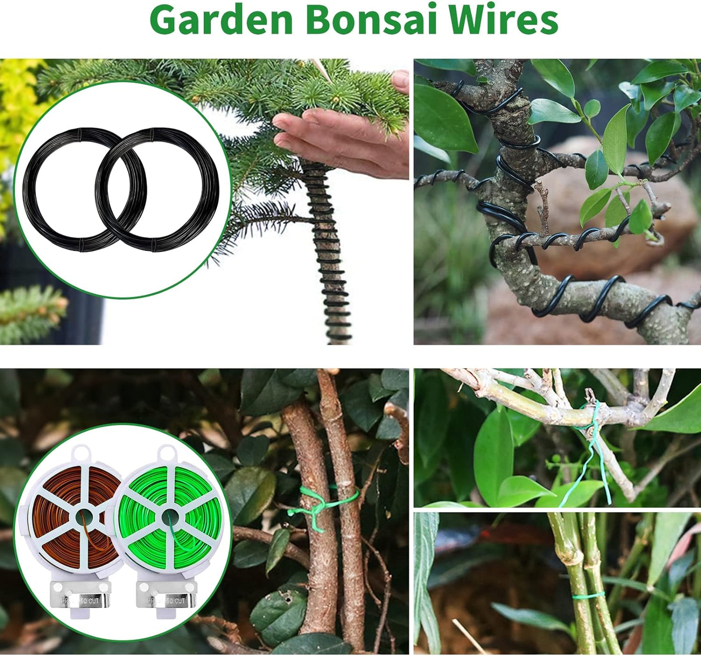 Bonsai Tree Kit, 20 Pcs Gardening Succulent Tools Set, Bonsai Tool Kit Include 262 Feet Bonsai Wire, 29.5"x29.5" Plant Repotting Mat, Bonsai Scissors, Pruning Shears, Unique Gift for Indoor Gardening