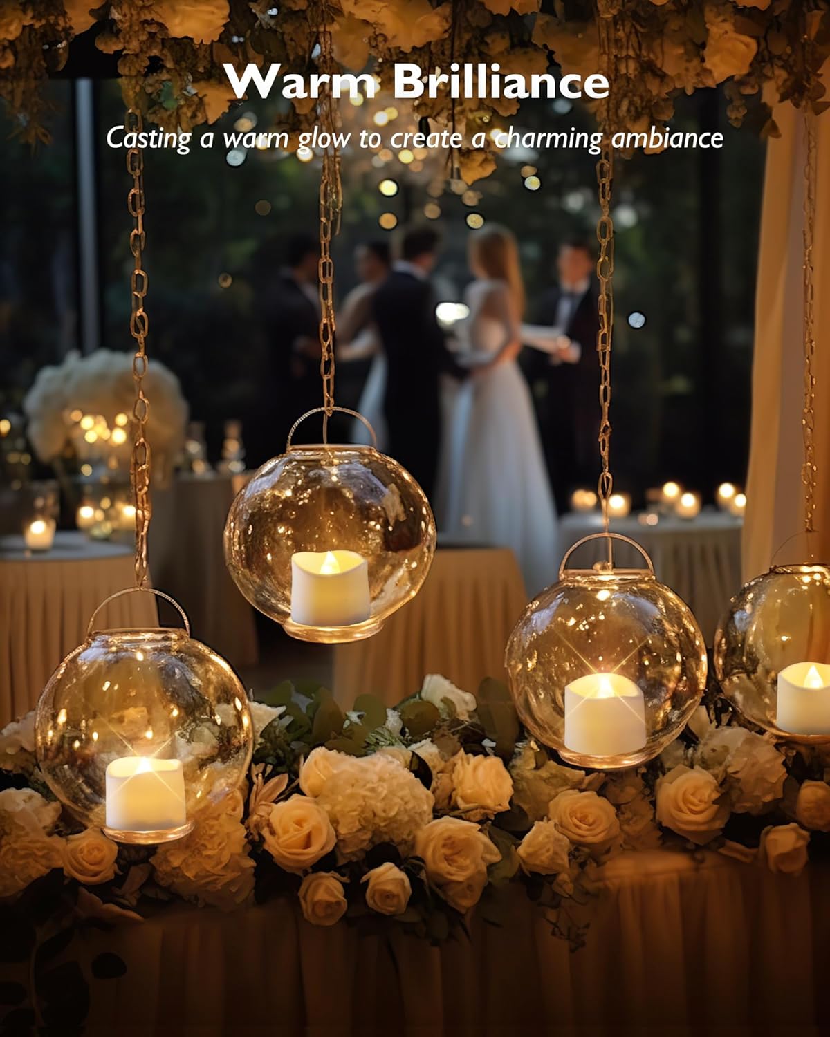 Homemory 24pcs Remote Timer LED Tea Lights Candles, 400+Hours Flickering Flameless Battery Operated Votive Candles for Tabletop Lighting, Centerpieces Decor, Holiday Decor