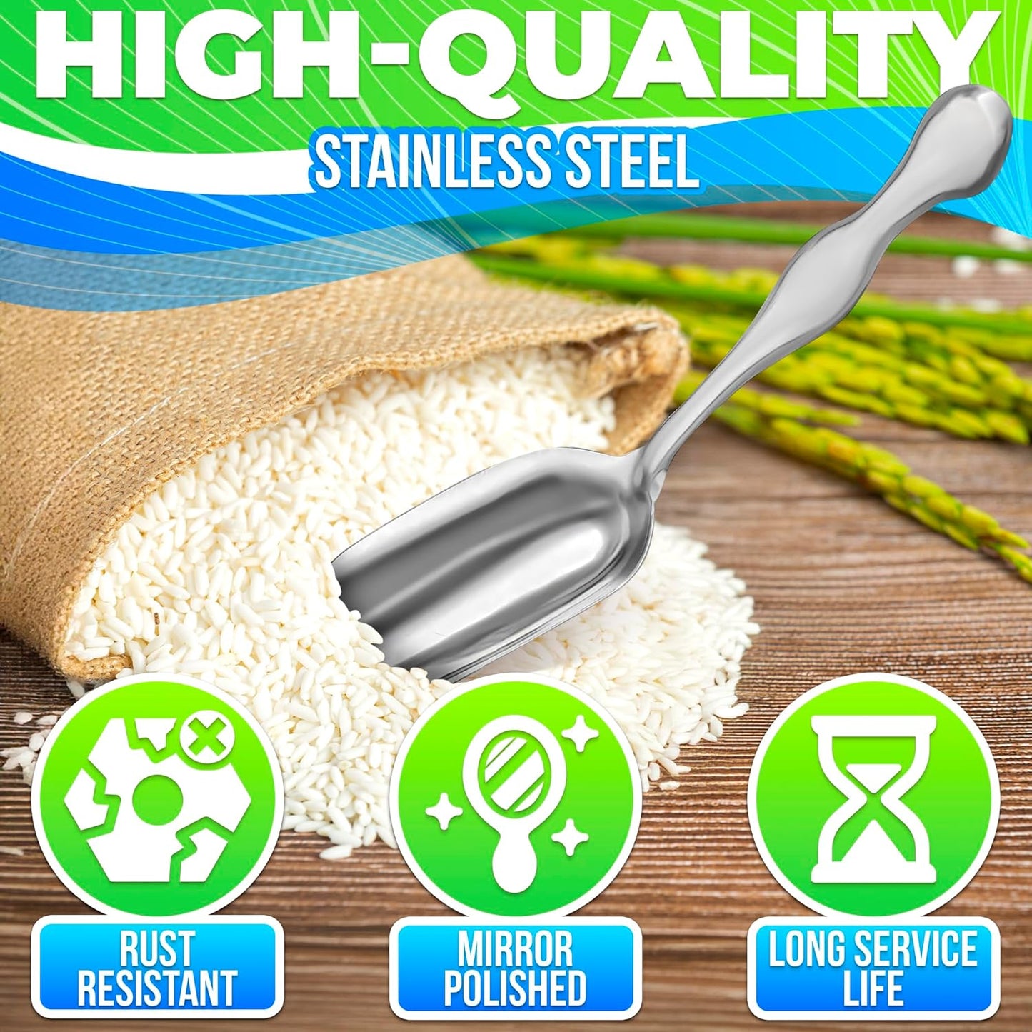 20 Pcs Small Scoops for Canisters – Mini Scoops for Candy, 5.8" Length Stainless Steel Small Food Scoopers for Kitchen, Multipurpose for Cocoa, Coffee, Ice Cream, Parties & Home Use, Easy to Clean