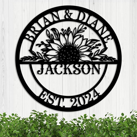 Custom Metal Sign – Personalized Wedding Sign, Last Name Established Sign, Family Name Sign, Perfect Anniversary Couple Gift