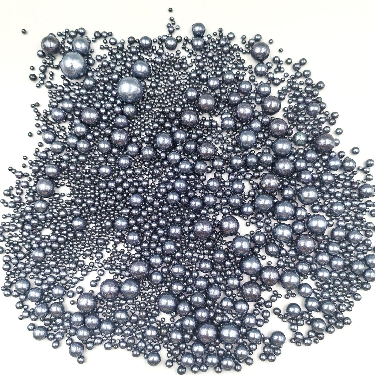 Edible Pearl Sugar Sprinkles Black Candy Mixing Size Baking Edible Cake Decorations Cupcake Toppers Cookie Decorating Celebrations Wedding Valentines Easter Halloween Christmas Supplies 120g/ 4.23oz