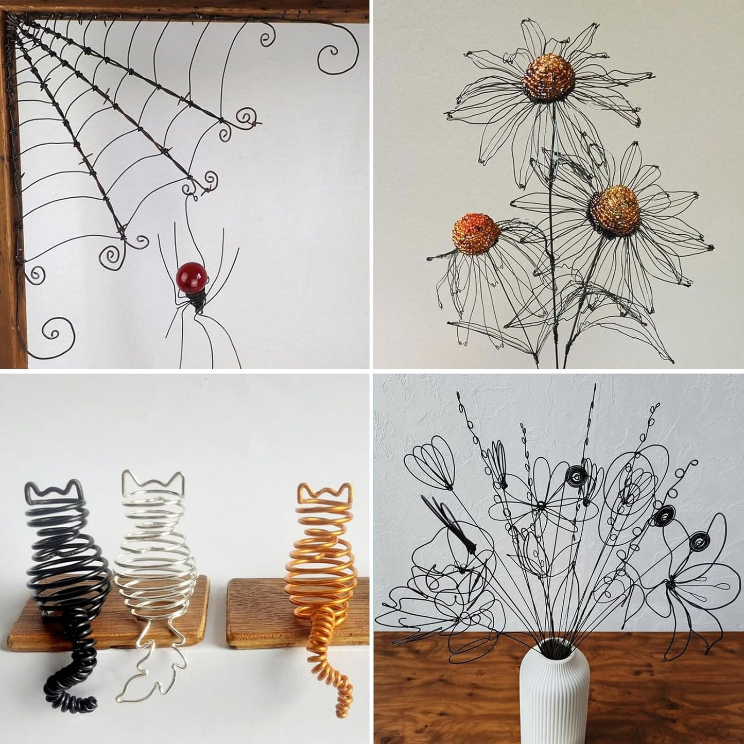 492FT Jewelry Wire 32 Gauge Tarnish-Resistant Copper Beading Wires Roll Bulk for DIY Crafts Jewelry Making, Black Wire