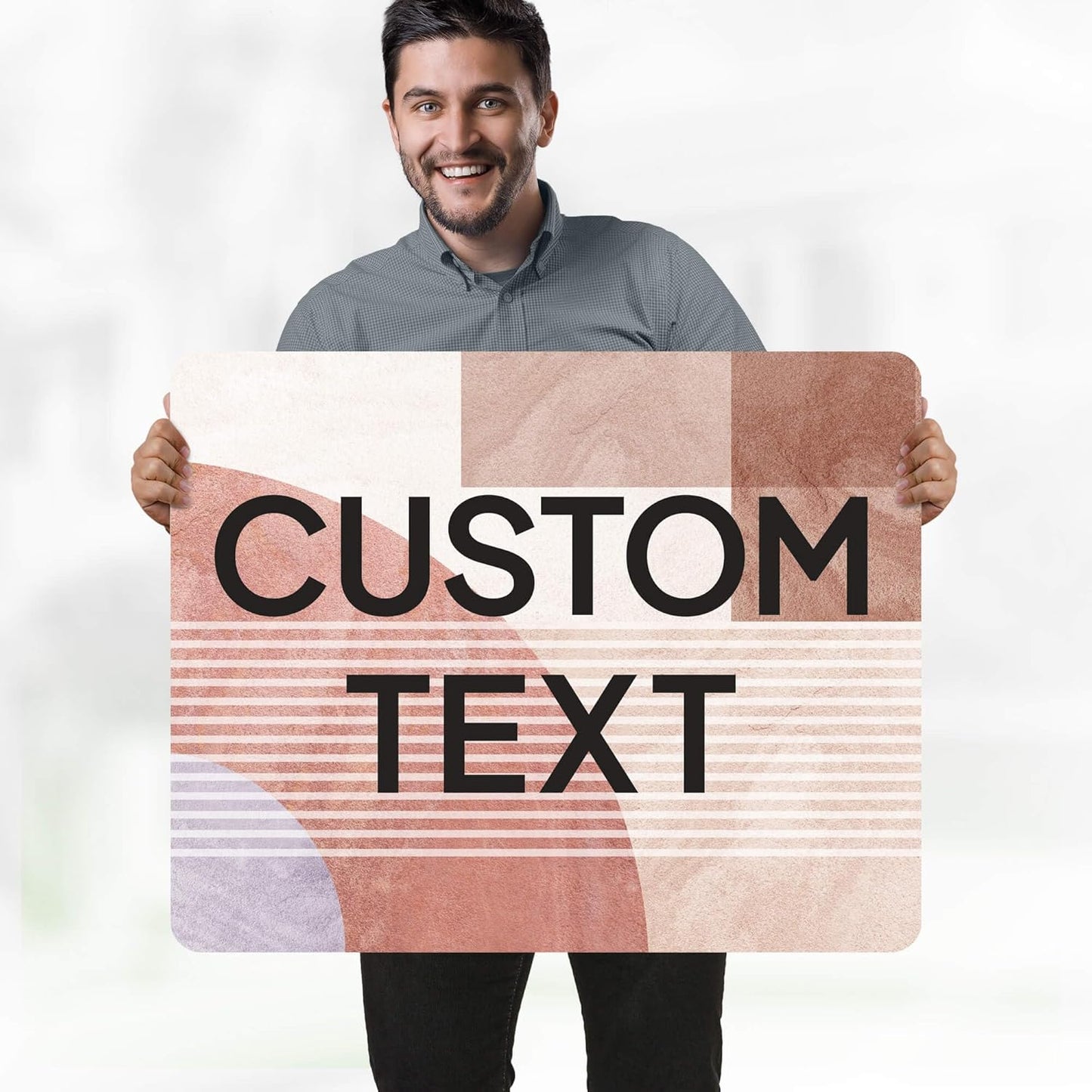 Custom Sign, Custom Street Sign, 11 Font Colors, 13 Font Styles, 4 Hole Options, 22 Sizes, 24x30 Inches, Rust Free DiBound, Fade Resistant, Made in USA by My Sign Center (Mid-Century Modern 1)