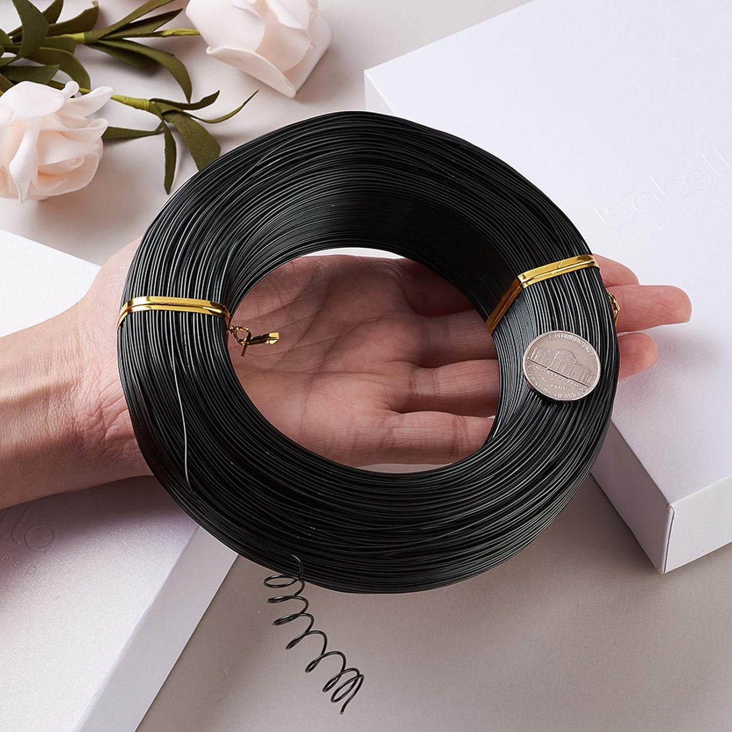 Fashewelry 984 Feet 0.8mm Black Aluminum Wire Bendable Metal Craft Wire String for Beading Sculpting Jewelry Making