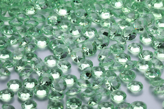 5000 pcs/Pack Wedding Table Scatter Confetti Crystals Acrylic Diamonds 6 mm Rhinestones for Wedding, Bridal Shower, Vase Beads Decorations (6mm, Light Green)