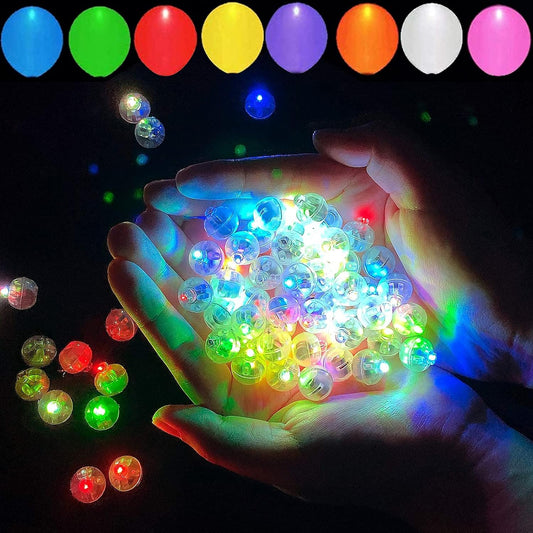50pcs 5 Mixed Colors Balloon Lights, LED Assorted Colors Ball Lights, Mini Round LED Ball Lamp for Paper Lanterns, Balloons, Birthday Parties, Weddings, Halloween, Christmas Decorations