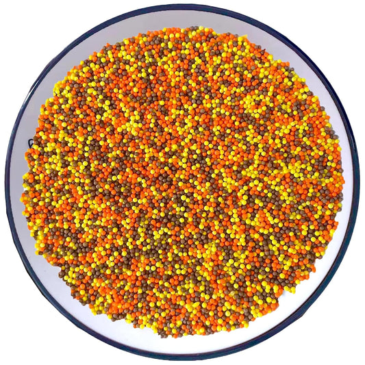 Sentovac Autumn Nonpareils Sprinkles Edible Fall 2mm Mini Peals Orange Sprinkle Harvest Season for Cake Decorating Sugar Candy Cookie Cupcake Topper Baking Decorations Thankgiving Halloween Supplies