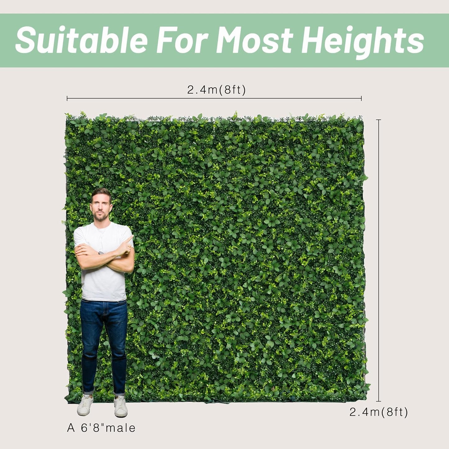 Artificial Luxury‌ Flower Wall Panels, Gorgeous 3D Silk Floral Backdrop for Wedding, Baby Show, Party and Home Decor, Quick Assembly/Storage, Both Eco ＆ Pet Friendly, 4 Panels, 8 * 8 ft.