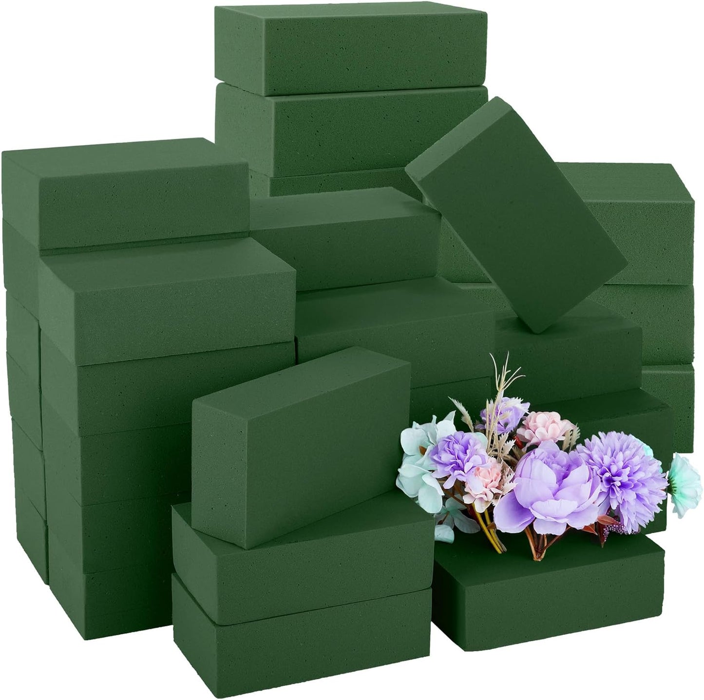 48 Packs Floral Foam Blocks Wet & Dry Floral Foam Bricks 5.5x3.1x1.8 Inch Flower Arranging Kit for Fresh and Artificial Flowers Florist Foam Blocks for Wedding Home Decor