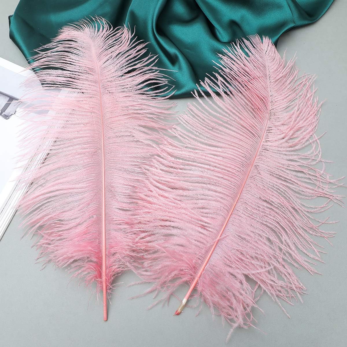 Ballinger Lotus Pink Ostrich Feathers - 24Pcs 12-14inch Large Feathers Bulk for Vase,Party Centerpieces,Wedding and Home Decor