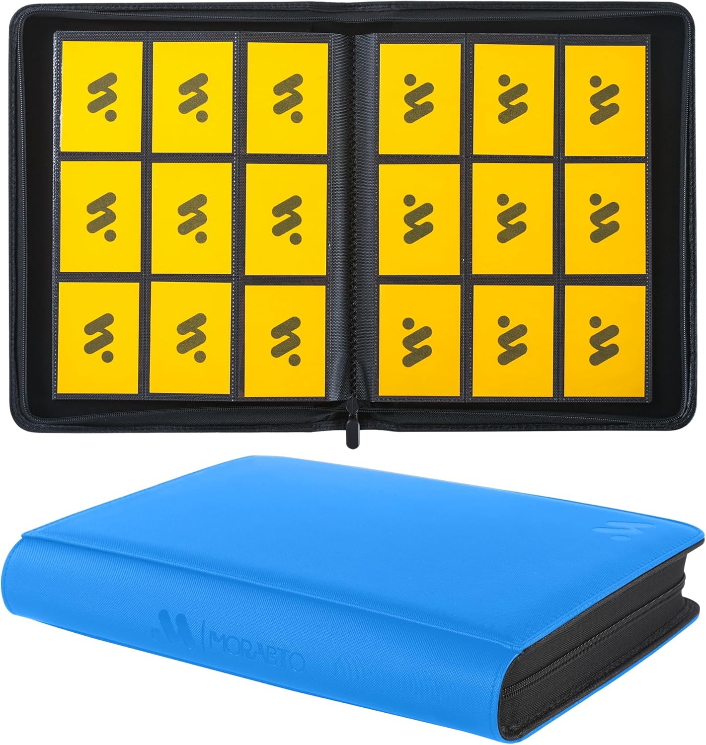 Card Binder 9 Pockets,Trading Card Binder Holds up to 864 Cards with 48 Sleeves,Zipper Card Holder Album Compatible with TCG Card/Game Cards/Sports Card