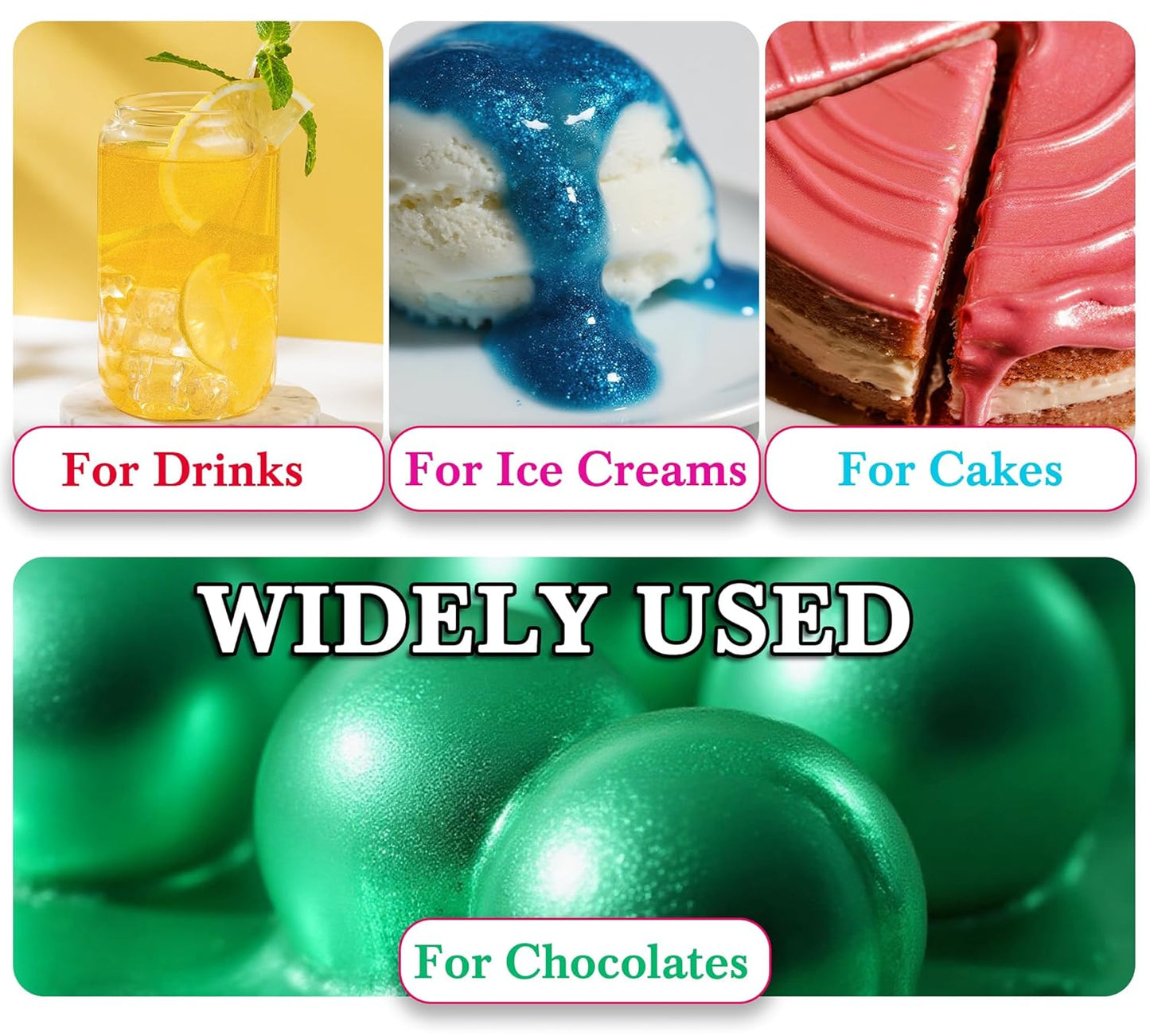 Edible Glitter Paint - 2 fl.oz / 60ml Food Safe Edible Gold Paint for Halloween Cake Decorating, Chocolate, Cocktail, Cupcakes - Gold Food Coloring Liquid Luster Dust for Candy, Drinks, Baking