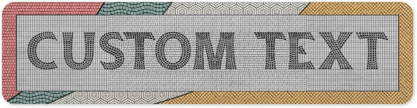 Custom Sign, Custom Street Sign, 11 Font Colors, 13 Font Styles, 4 Hole Options, 22 Sizes, 12x48 Inches, Rust Free DiBound, Fade Resistant, Made in USA by My Sign Center (Fauxsaic 2)