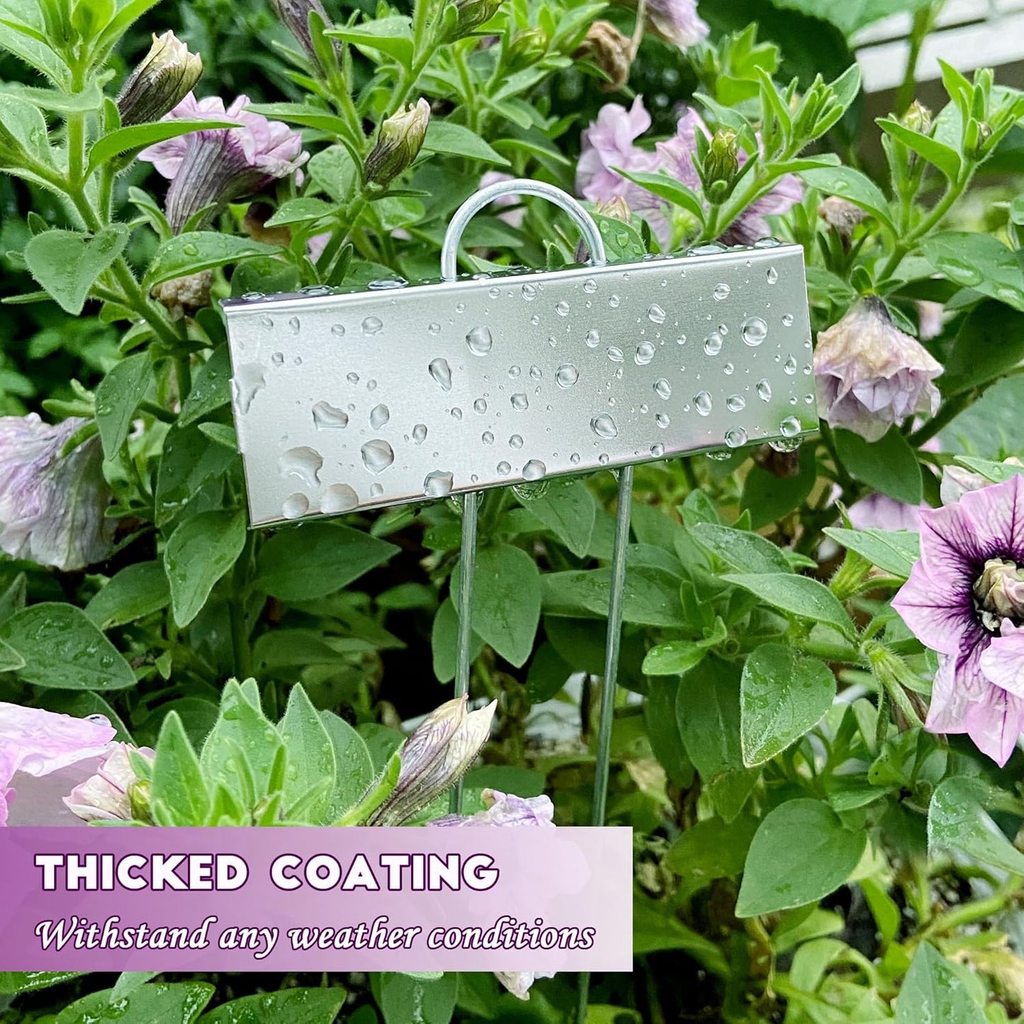 FORUP Metal Plant Labels, 30 Pack Garden Label Markers, Weatherproof Garden Stake Tags, Reusable Planting Gardening Markers, Silver