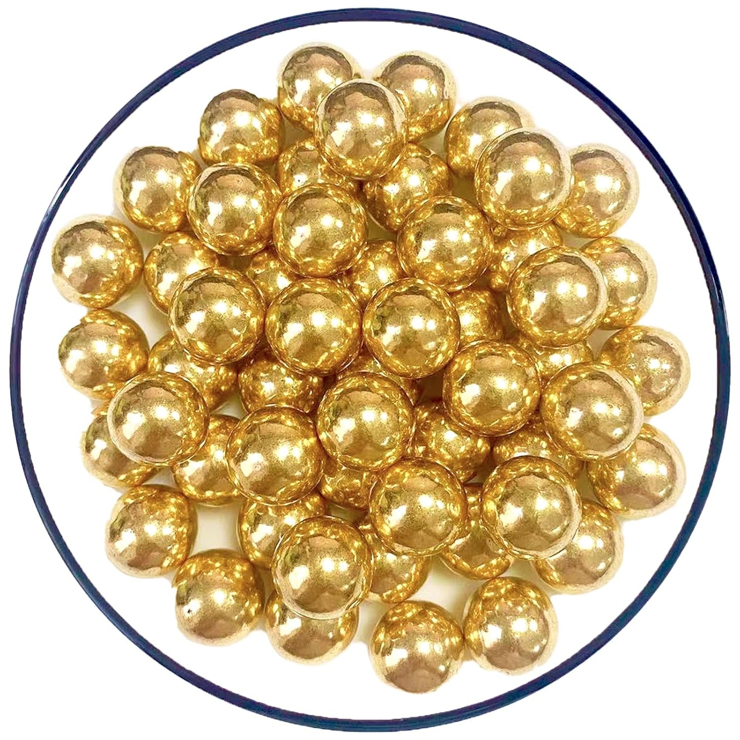 Sentovac 14mm Gold Pearl Sprinkles Large Edible Cake Decorating Sugar Candy Cookie Cake Cupcake Topper Ice Cream Baking Decorations Halloween Christmas Valentines Wedding Supplies