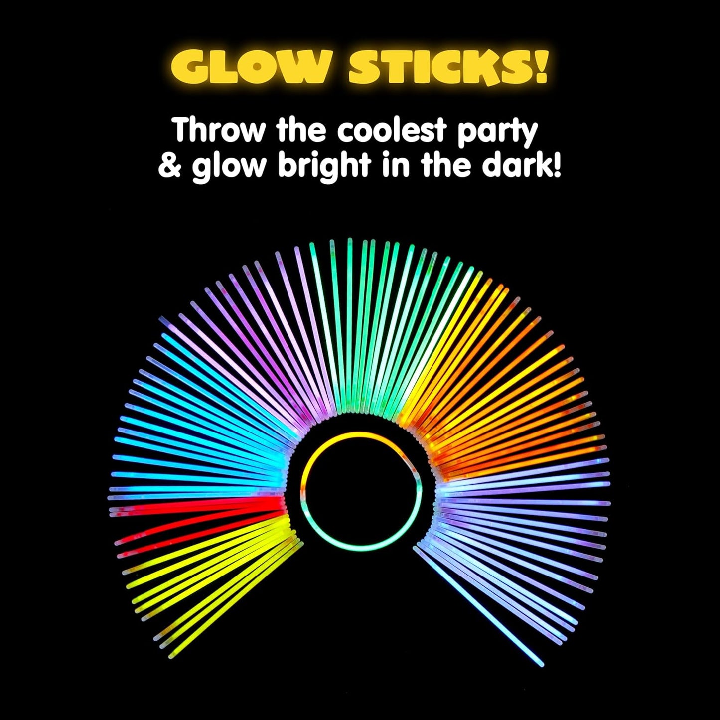 JOYIN 1000 Pcs 8" Glowsticks, Halloween Supplies Pack, Bracelets Necklaces, Glow in the Dark Party Favors, Easter, Christmas, Football Party Supplies