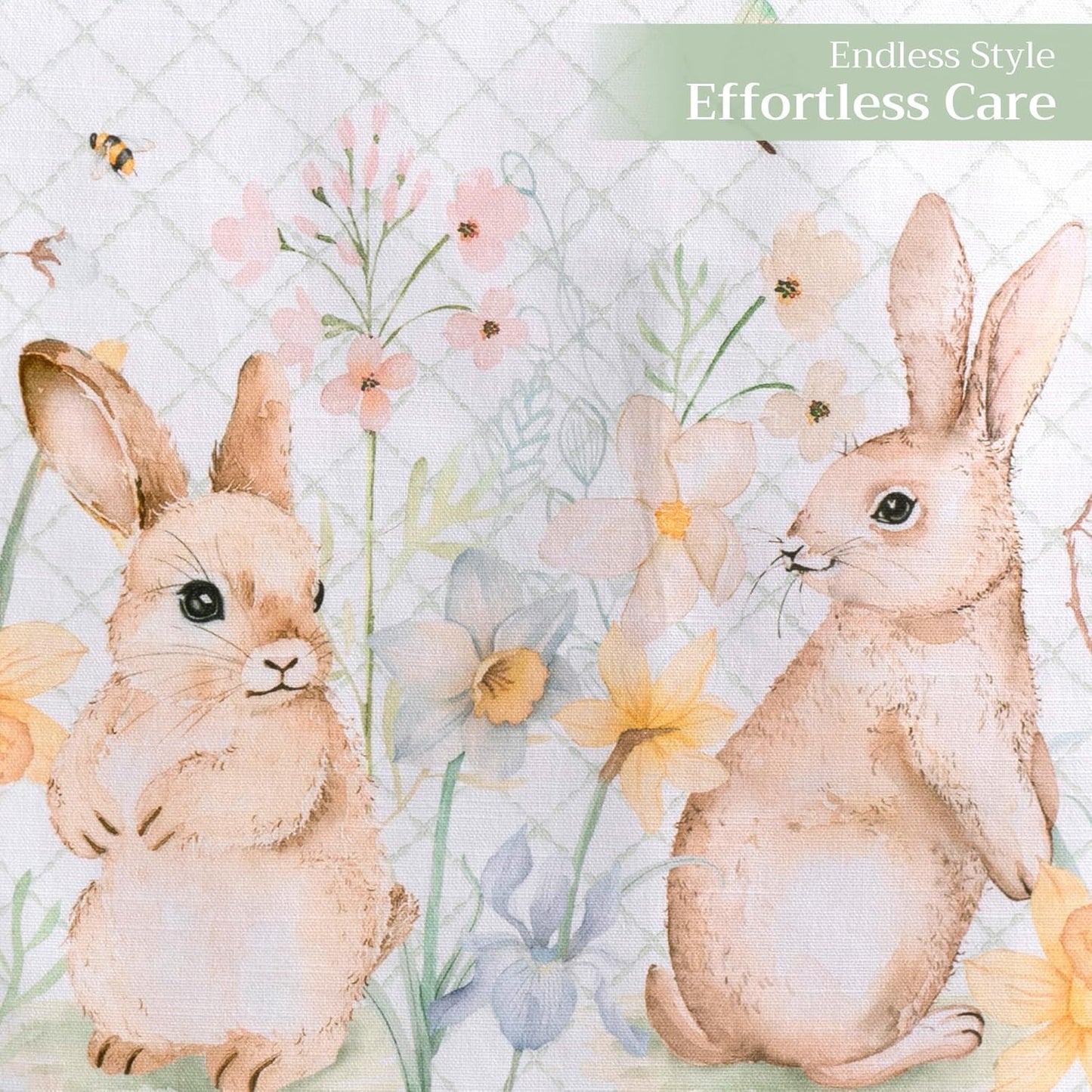 Maison d' Hermine Table Runner 100% Cotton Double Layer Table Runners 72 inches Long Decorative for Kitchen Dining Party Baby Shower Wedding Bridal Shower Spring Summer (Easter Dew , 14.50" x 72")