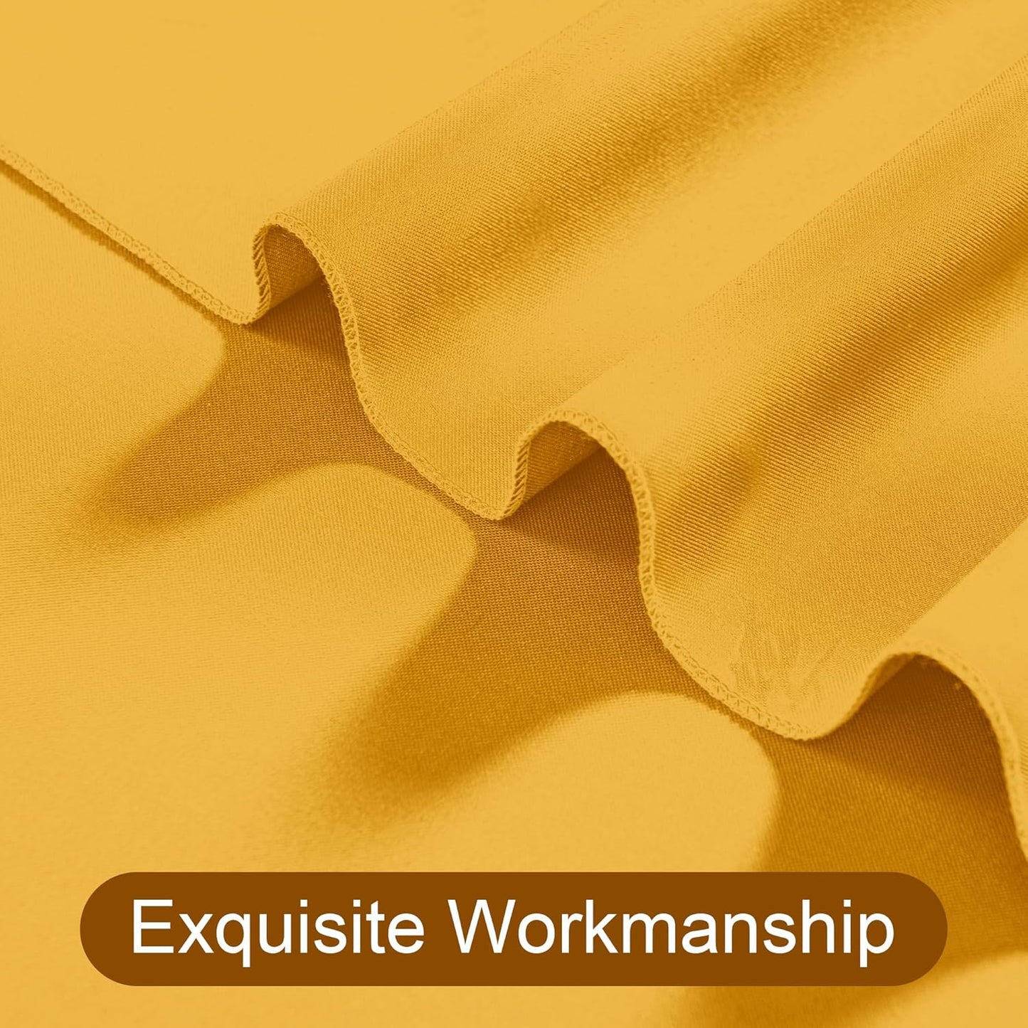 DWCN 10x7 FT Backdrop Curtains for Parties, Photography Backdrop Drapes with Rod Pockets for Wedding Decorations Stage Birthday Family Gatherings, 2 Panels 5ft x 7ft, Orange Yellow