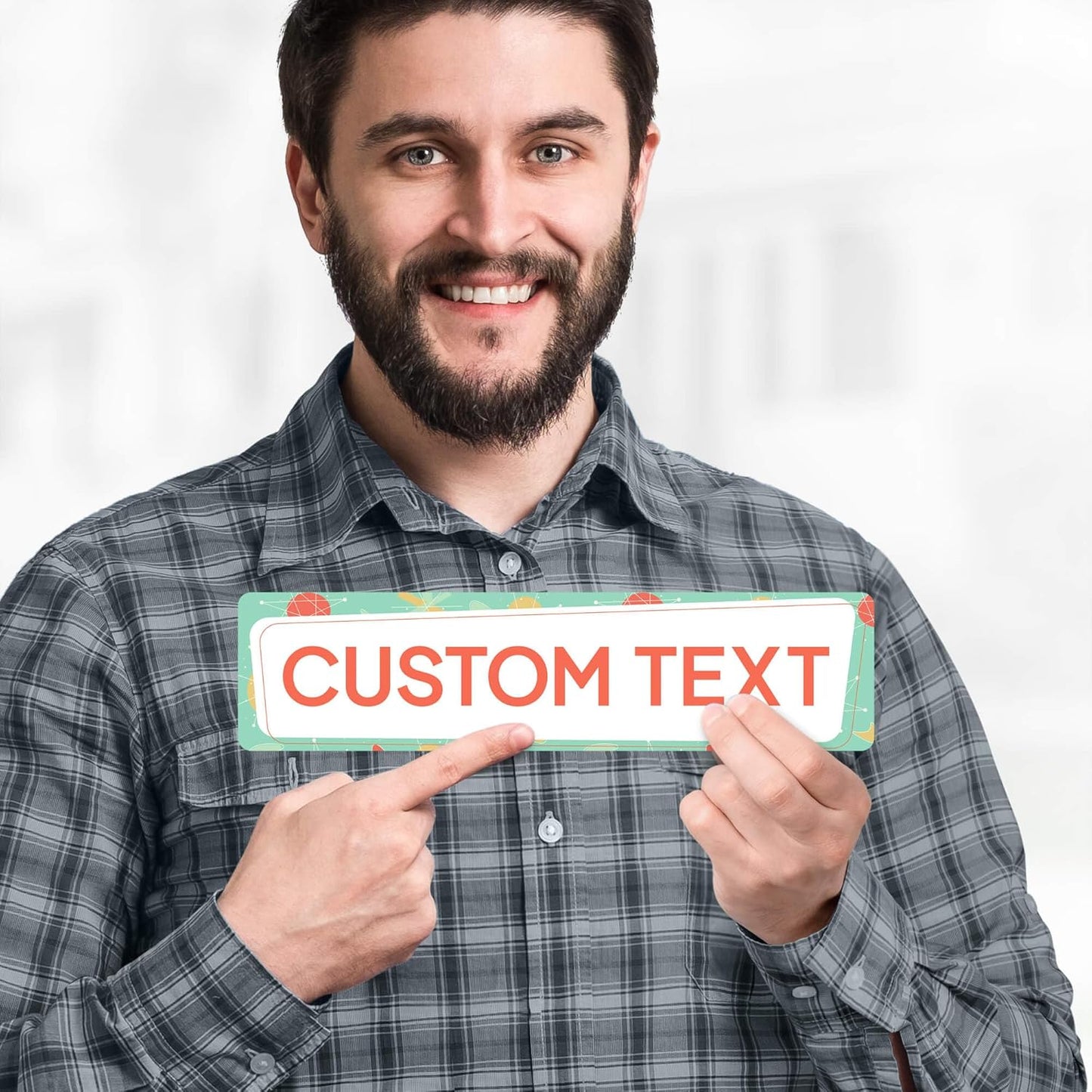 Custom Sign, Custom Street Sign, 11 Font Colors, 13 Font Styles, 4 Hole Options, 22 Sizes, 3x12 Inches, Rust Free DiBound, Fade Resistant, Made in USA by My Sign Center (Mid-Century Modern 2)