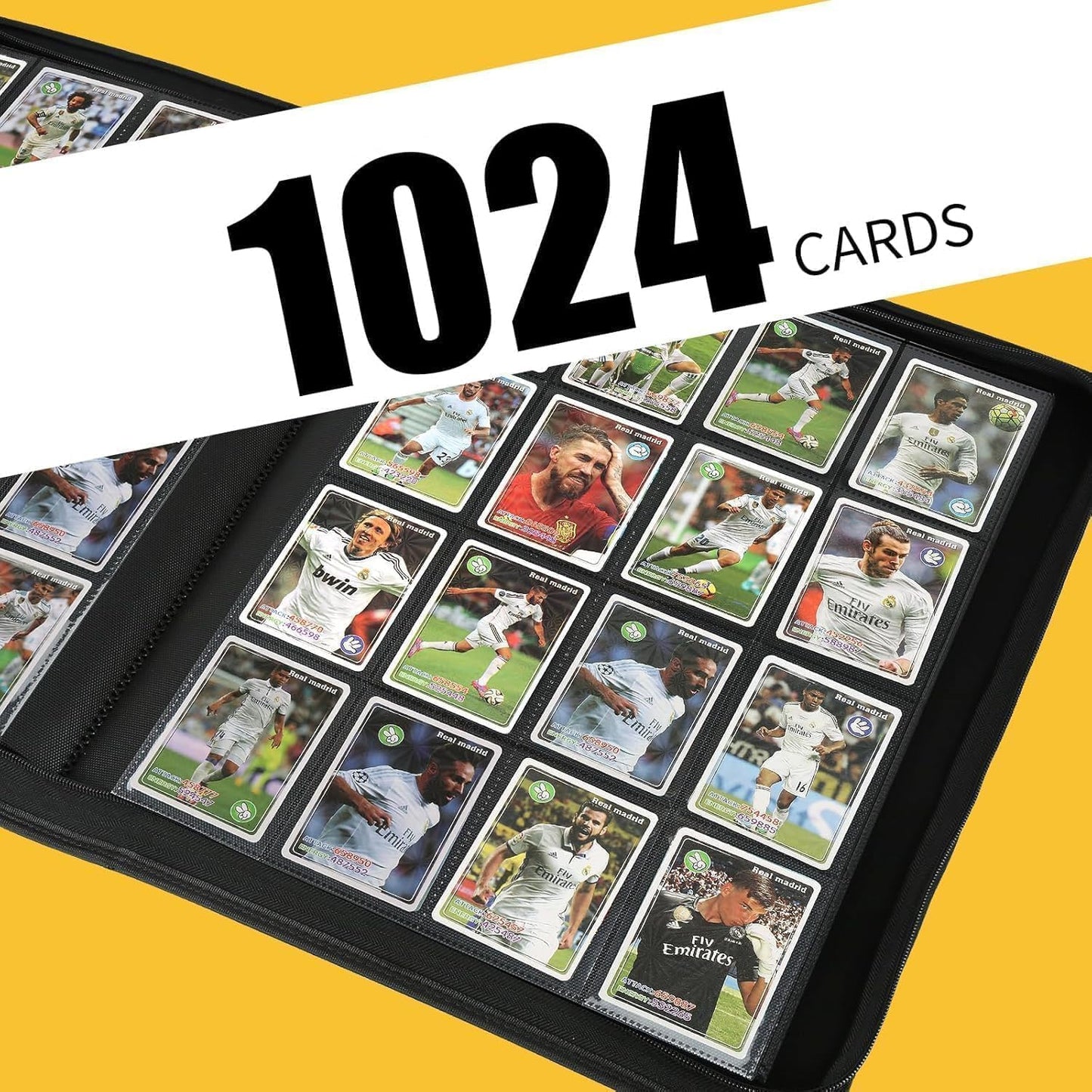 Premium Ringless Trading Card Binder - 1024 Capacity, 16 Side-Loading Pockets per Page, Archival Quality Protection & Anti-Slip Spine for TCG, MTG, Sports Cards (Blue)