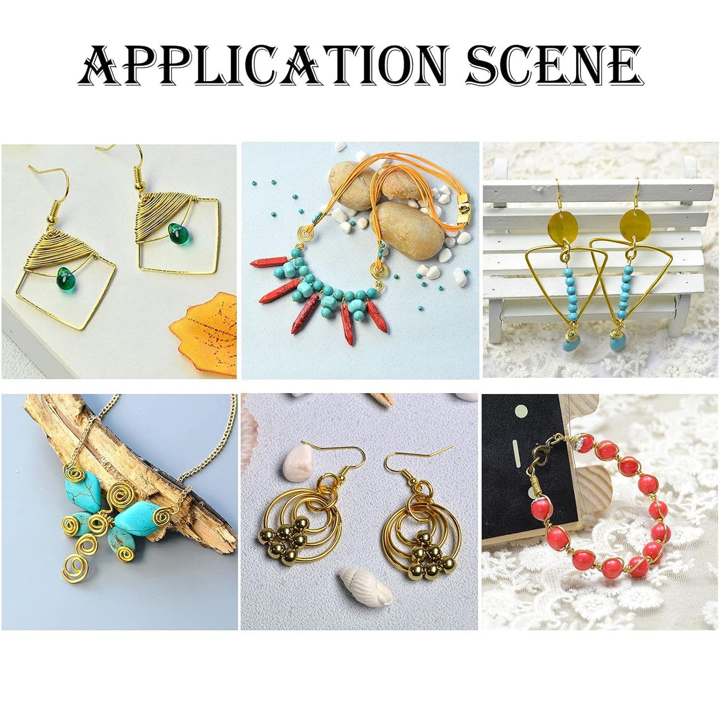 Fashewelry 52 Feet 4mm Gold Aluminum Wire Bendable Metal Craft Wire for Beading Sculpting Jewelry Making